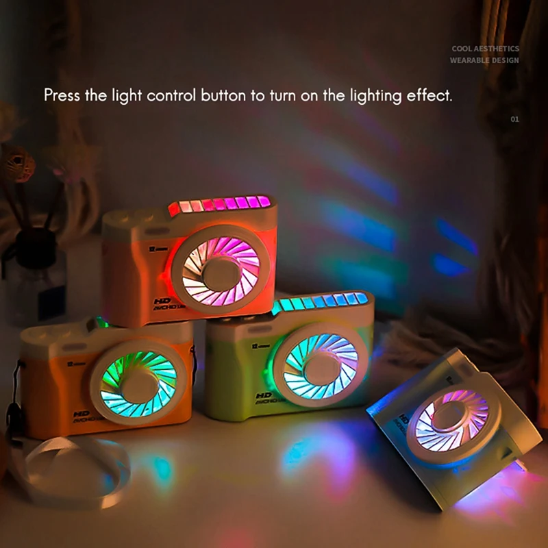 

Hanging Neck Fan Mini 1200MAh USB Rechargeable Outdoor Camera Fan