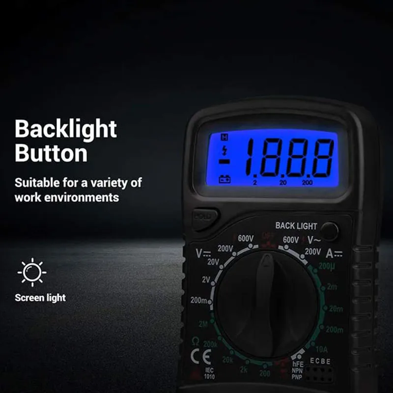 Цифровой мультиметр XL830L автомобильный измеритель пиковой емкости с
