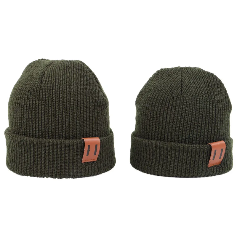 Army green 9 цветов, S/L, детская шапка для мальчика, теплая детская зимняя шапка для детей, шапочка, вязаные детские шапки для девочек и мальчиков, детская шапка, шапка для новорожденного, 1 шт - Цвет: Army green