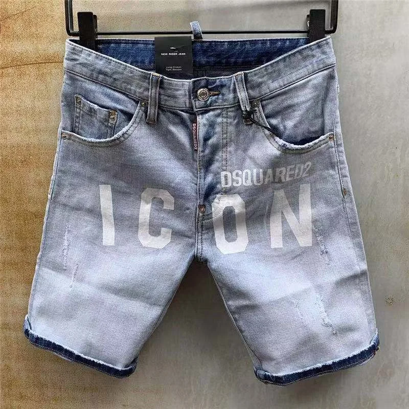 

Европейские 2021 и американские летние новые стильные джинсовые шорты DSQUARED2 мужские приталенные модные прямые продажи с фабрики DSQ2