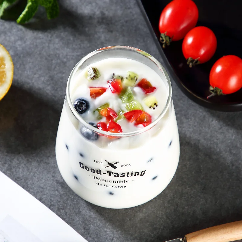 Glass Woman Flower Receptacle Ins Wind Transparent High Temperature Resistance Teacup Will Capacity Milk Cup Drinks Male | Дом и сад