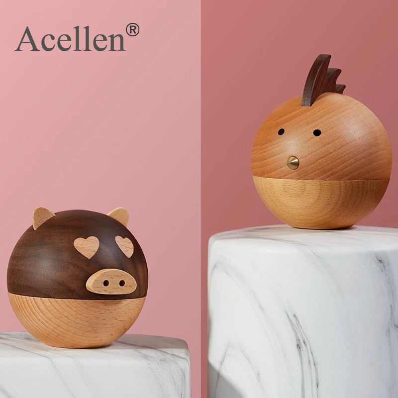 Деревянное кольцо для хранения миниатюрные фигурки украшение креативный