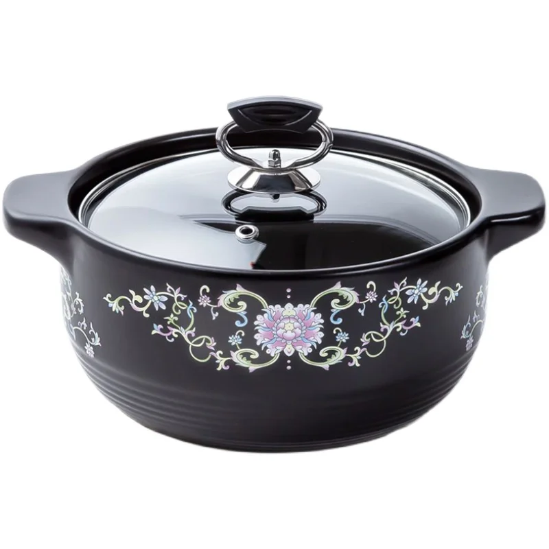 

Cute Induction Cooking Pot Non Stick Black Ceramic Soup Cooking Pot Stew Milk Utensilios De Cocina Kitchen Accessories DL6MSG