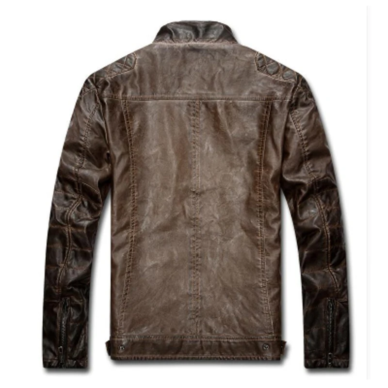 Новинка весна-осень 2021 мужская кожаная куртка свободная винтажная из