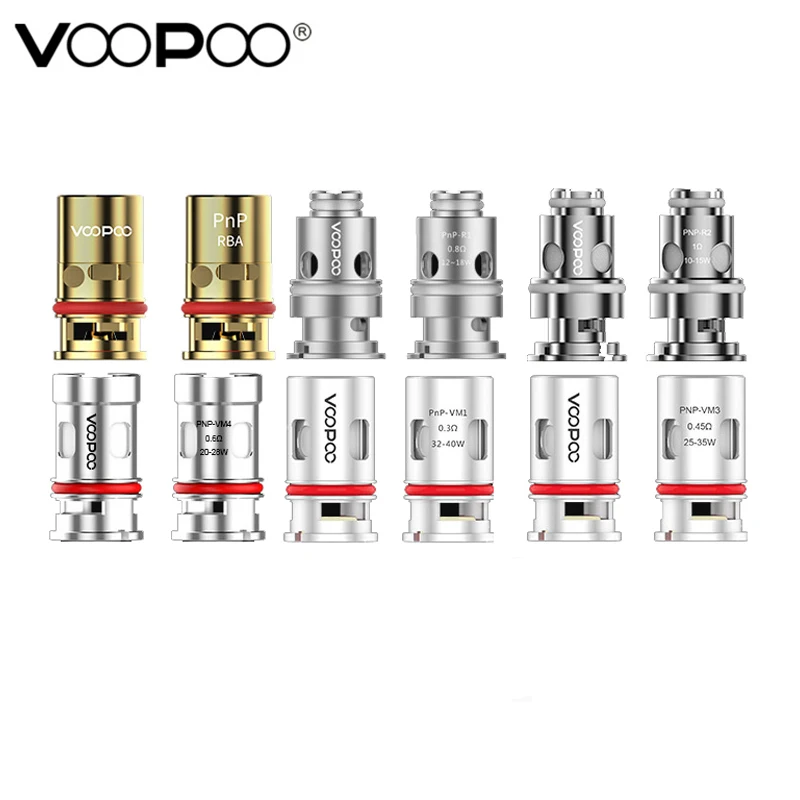 Оригинальная катушка VOOPOO PnP R1 C1 M1 M2 0.6ohm R2 1.2ohm 0.8ohm RBA DIY для Винчи R VINCI X электронная