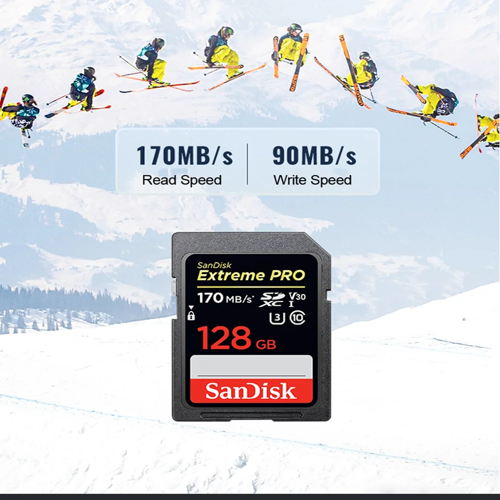 SanDisk Extreme PRO U3 V30 4K 1 ТБ 512 Гб 64 128 ГБ 256 SDXC SDHC UHS-I Class10 32 95 м/с карта памяти SD для SLR 3D