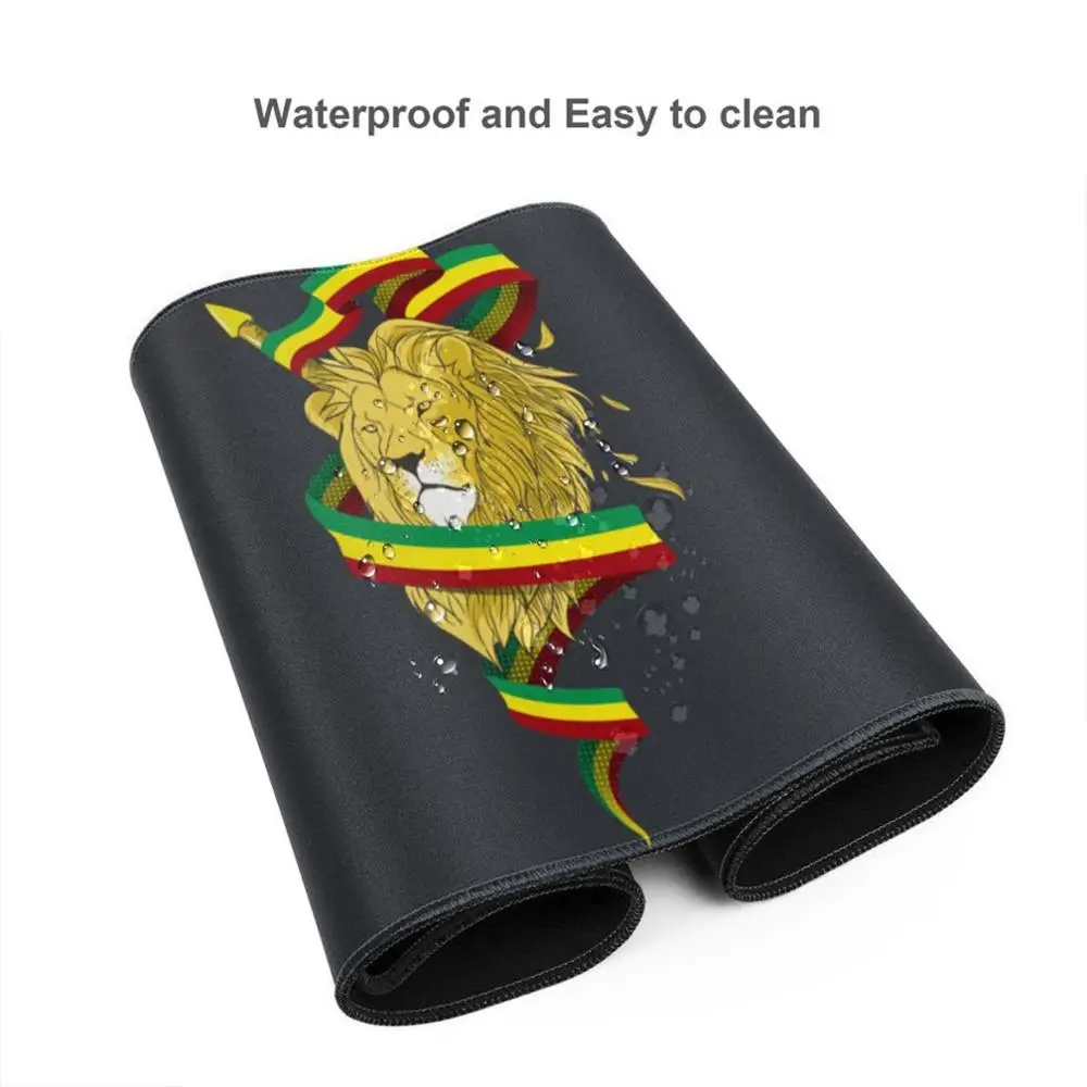 Регги Лев Zion Rasta Lion аниме Rgb коврик для мыши с поддержкой запястья гель Alfombrilla