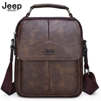 jeep buluo large capacity split leather bag for man messenger bag new men crossbody bag shoulder bags multi function men handba