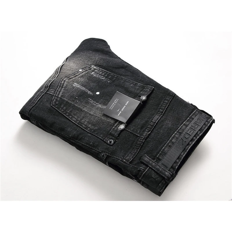 

USA mens dsq brand Italy Chain D2 jeans pants top quality Men Slim jeans denim trousers Black Pencil Pants jeans for men