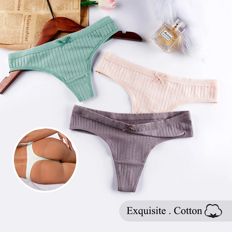 Новое Сексуальное нижнее белье женские бесшовные стринги для дам хлопковые