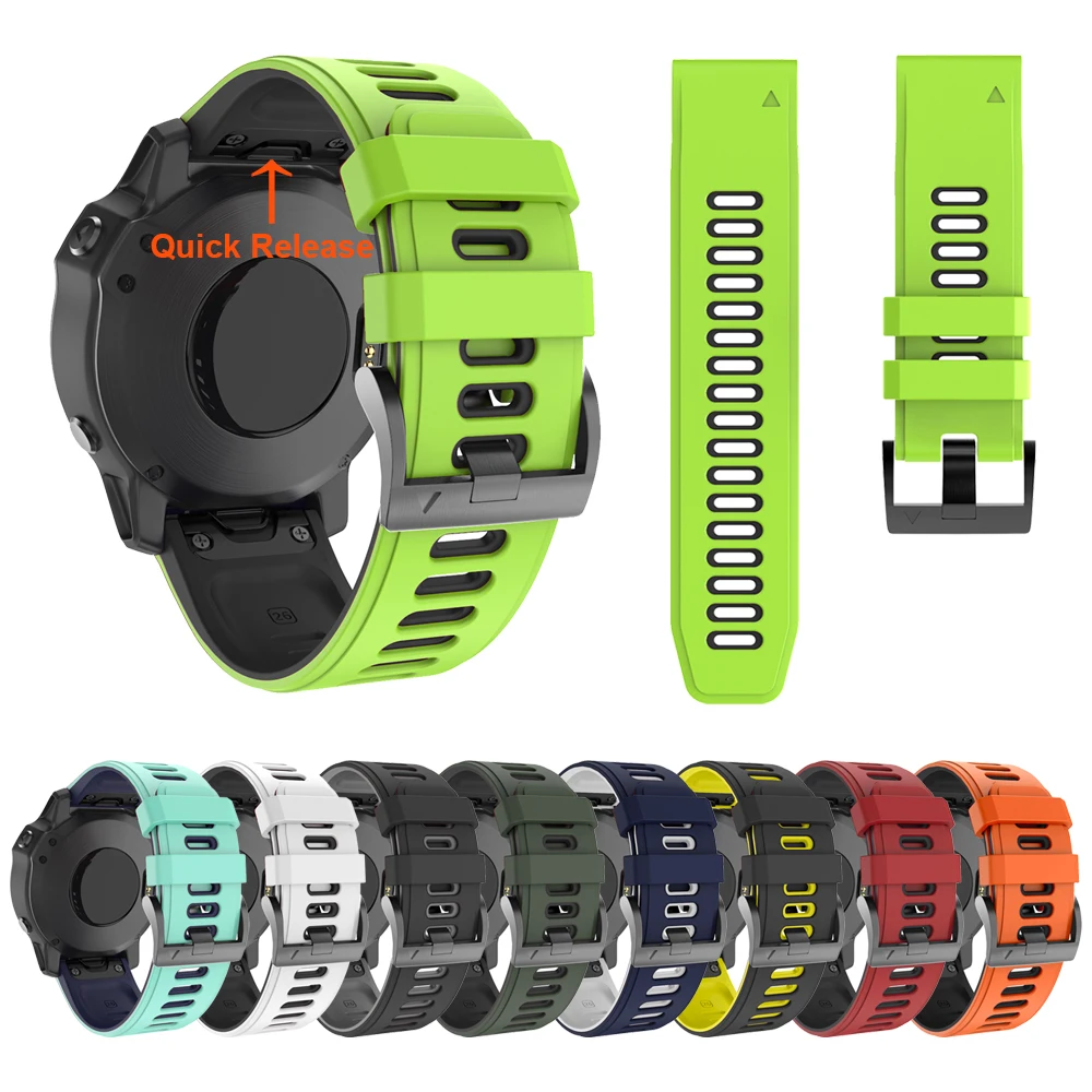 Силиконовый ремешок для Garmin Tactical x DELTA / Fenix 3 hr 5x plus инстинктный быстросъемный