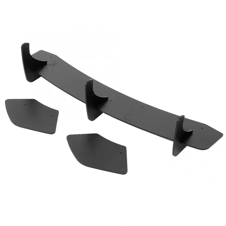 Матовый черный Автомобильный диффузор для заднего бампера с боковыми