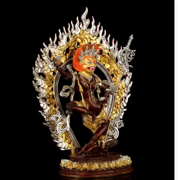 Большая позолоченная статуэтка Будды из латуни для дома и семьи эффективная