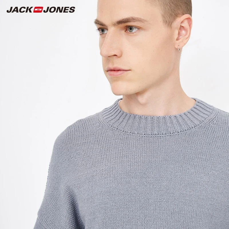 Мужской повседневный свободный свитер JackJones с вырезом лодочкой 218325503 | Мужская