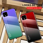 Градиентный чехол для телефона Google Pixel 1 2 3 3a 4 4a XL, закаленное стекло, Жесткий Бампер, защитный противоударный чехол