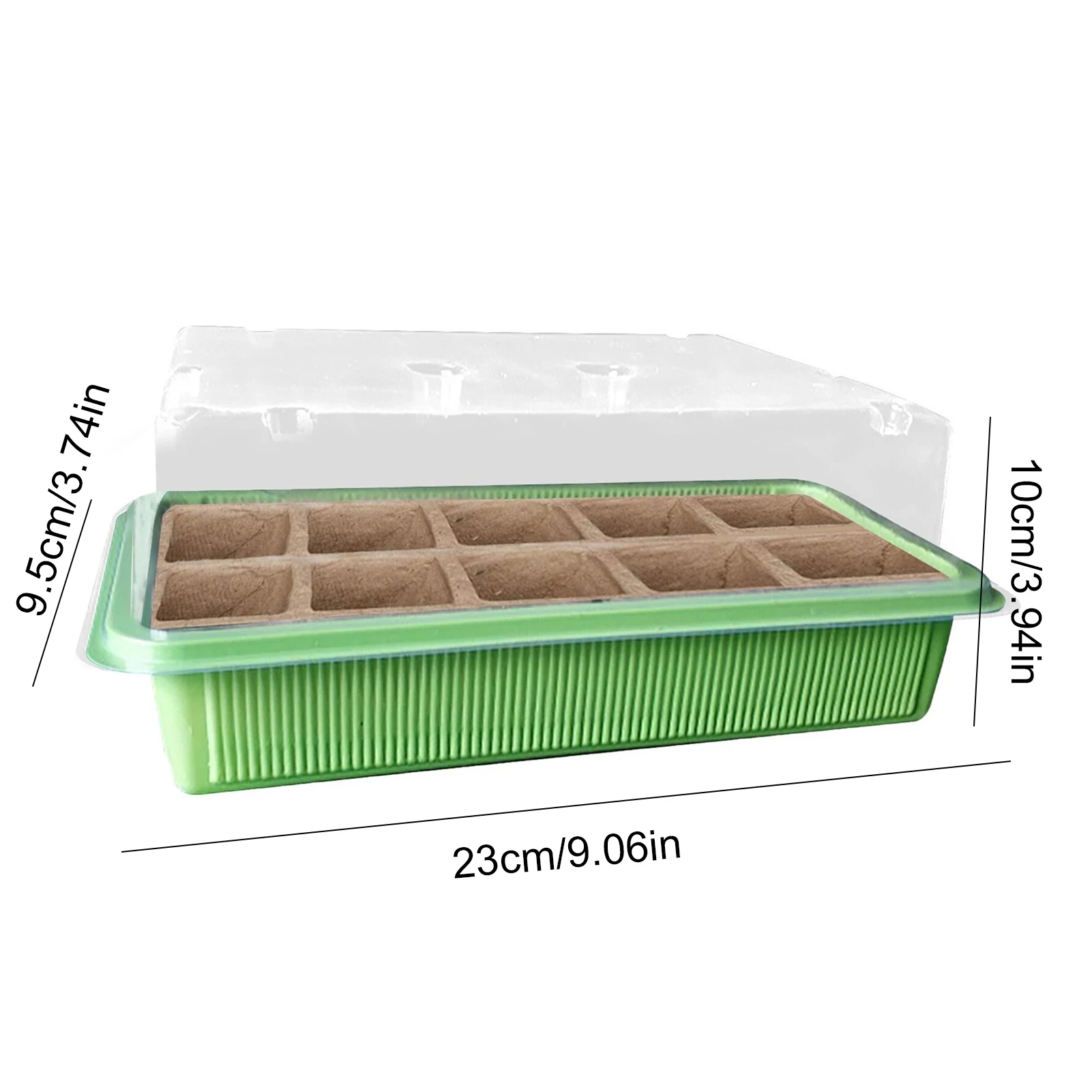 

10 hole plastic seedling box seedling plug tray fleshy seeding leaf insert box heat preservation moisturizing seedling box