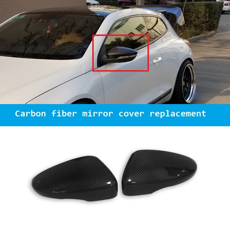 Зеркальная крышка для VW Volkswagen Passat CC B7 Beetle EOS Scirocco R Line Jetta GLI из углеродного