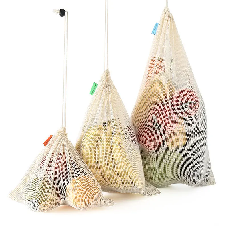 Сумка для овощей и фруктов многоразовые мешки хранения продуктов экологически