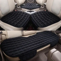40 dropshipping3pcs winter plush warm anti slip car seat cushion cover set with storage pocket pokrowce na fotele samochodowe