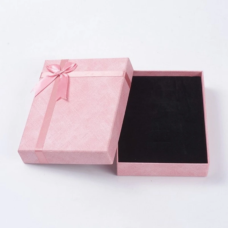 

8Pcs Rectangle Cardboard Jewelry Boxes for Earrings Necklace Bracelet Display Storage Gift Box with Sponge Pad 16x12.5x3.6cm