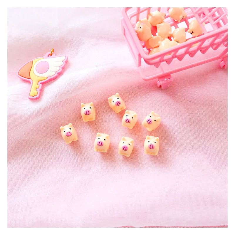 5/шт Смола Япония милая розовая свинка Мини мультфильм комната стол украшение
