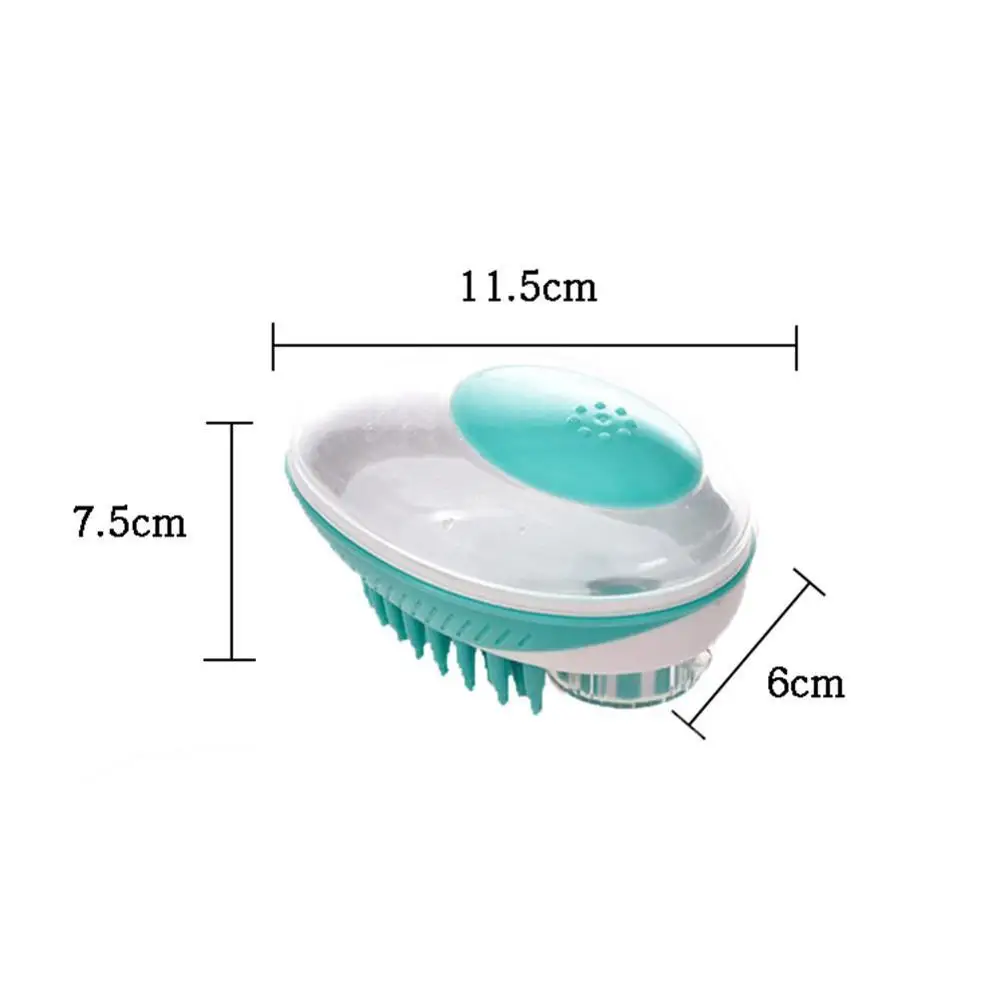 Pet Soft Silicone Multifunction Brush Cleaning Massage Dog Cat Shampoo Dispenser Scrubber |