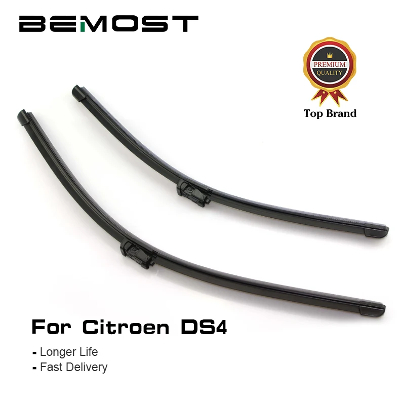 

BEMOST Car Front Window Windshield Wiper Blades Natural Rubber For Citroen DS4 30"+26",2011 2012 2013 2014 2015 2016 Push Button