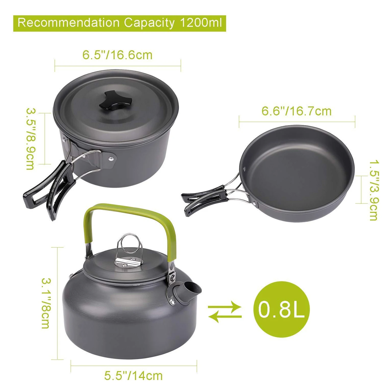 

Portable Camping Pot Set Aluminum Alloy Pot Pan Foldable Stove Stainless Steel Cutlery Outdoor Picnic Hiking Cookware