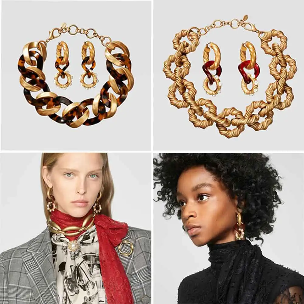 Best Lady ZA винтажное ограниченная серия черепаховое и полимерное ожерелье для