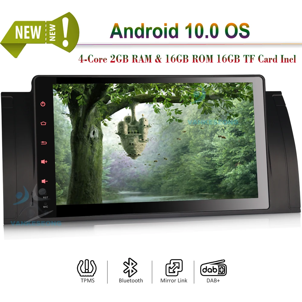 Автомагнитола 9 дюймов Android 10 0 Bluetooth GPS Sat Wi Fi Φ DAB + DSP Carplay для BMW 5er E39 E53 M5 X5|GPS