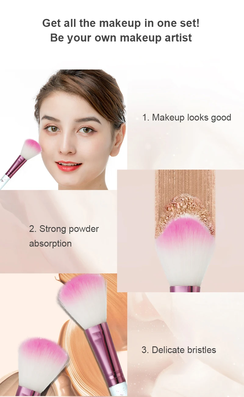 

1PC Skin-Friendly Makeup Brush Portable Eye Shadow Brush Deep Cleaning Makeup Puff For Women Facial Beauty Makeup Care Tools