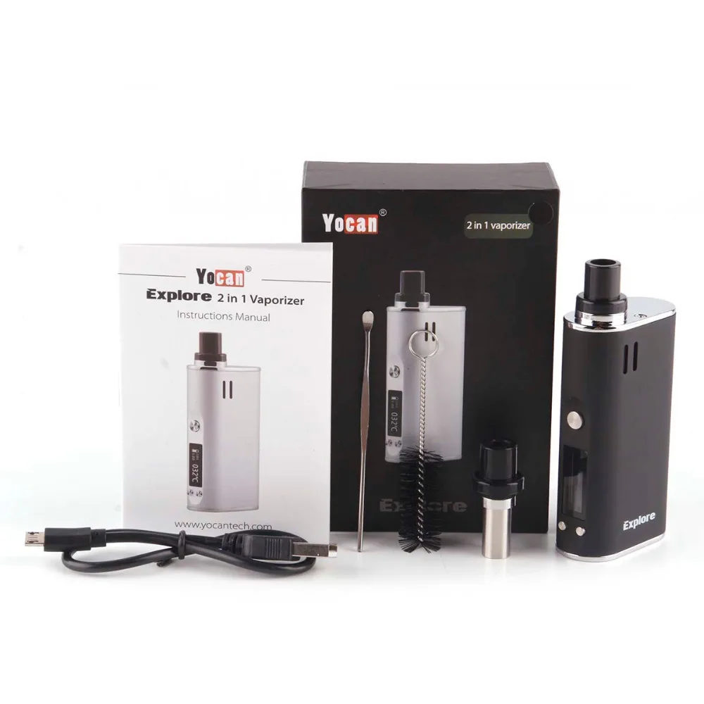 Исследуйте 2 в 1 испаритель мод комплект для воска и сухой травы 2600Mah травяные