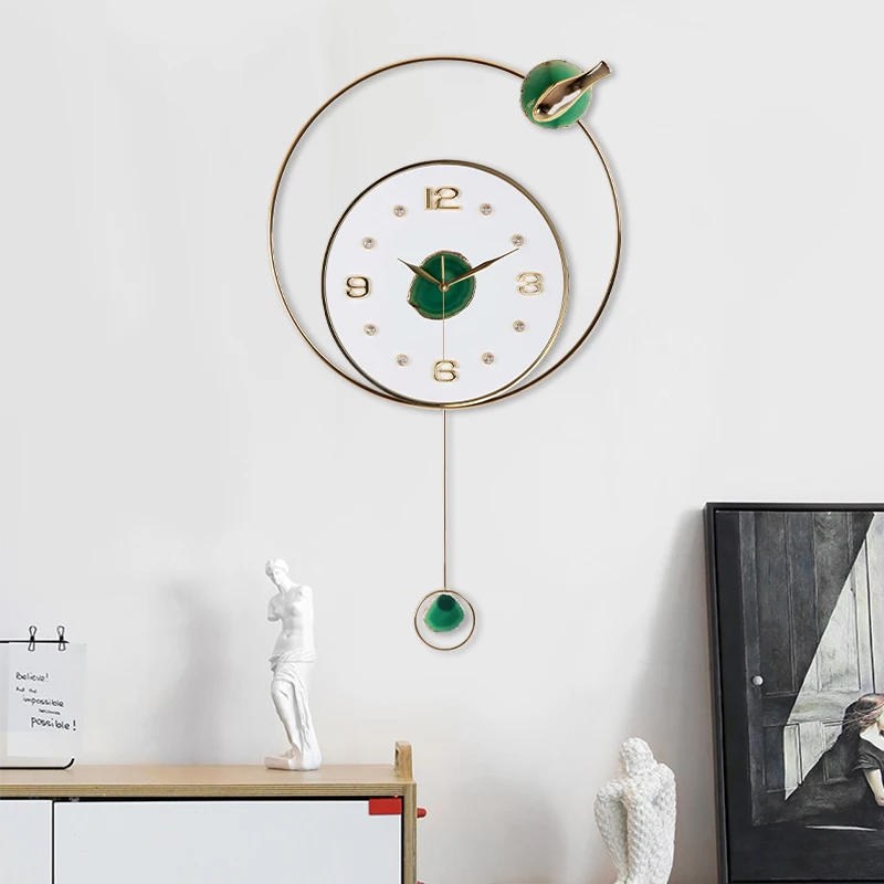 

Creative Modern Clocks Minimalist Nordic Luxury Metal Wall Clock Living Room Fashion Art Creative Silent Klok Home Decor EB5WC