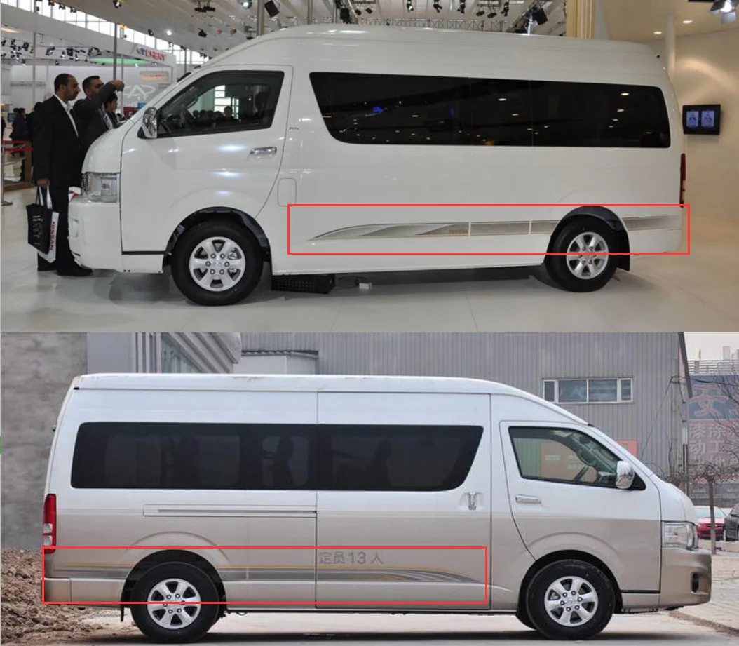 Commercial vehicle stickers FOR TOYOTA HIACE 2009-2011 body exterior stickers HIACE decorative personality decals on both sides