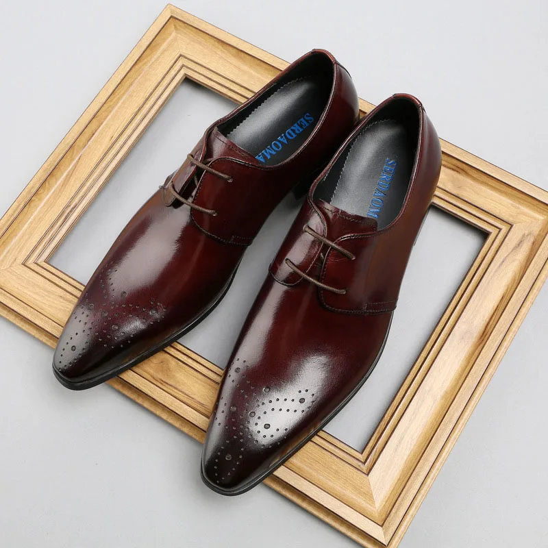 Туфли оксфорды мужские из натуральной кожи официальная обувь свадебные на
