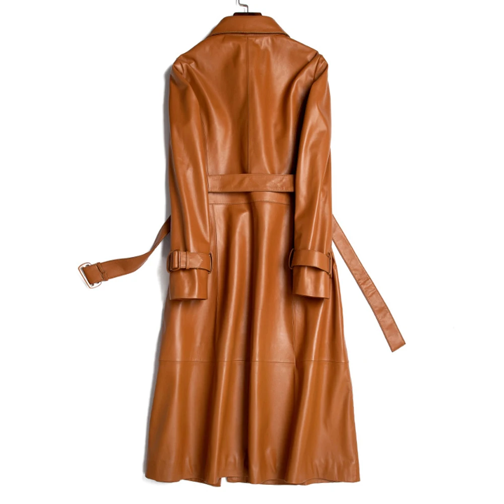 SANI модная женская одежда из овечьей кожи осенняя и весенняя тонкая кожаная