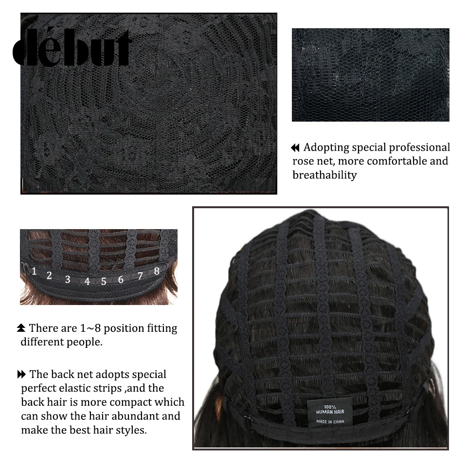 Дебютные парики для женщин прямые волнистые человеческие волосы короткий парик