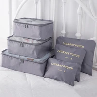 6pcs travel storage bag set for clothes tidy organizer wardrobe suitcase pouch travel organizer bag case shoes packing cube bag