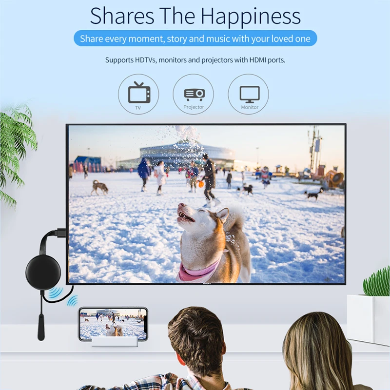 HDMI WiFi 5G беспроводной дисплей приемник для Chromecast Google Pusher экран литой зеркальный адаптер для Miracast/Airplay/DLNA