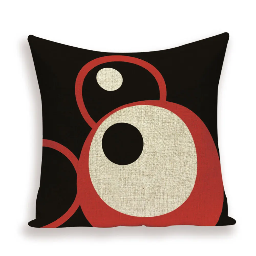 Наволочка с абстрактной линией современного искусства наволочка красного и