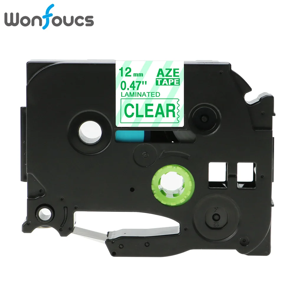 Green on Clear Wonfoucs совместимый TZe231 Brother tze ленты tz231 tze-231 tz131 для P-сенсорный принтер PT-D210 12 мм ленты с лейблом этикетки кассеты - Цвет: Green on Clear
