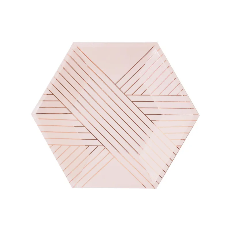 Розовый фиолетовый кристалл одноразовые наборы посуды Свадебные украшения