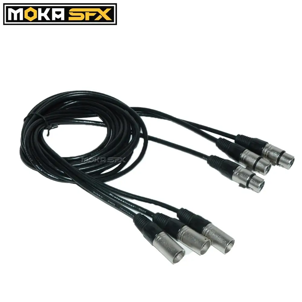 3 шт./лот 5 м Железный кабель DMX контактный штекер/гнездо XLR разъем dmx соединение