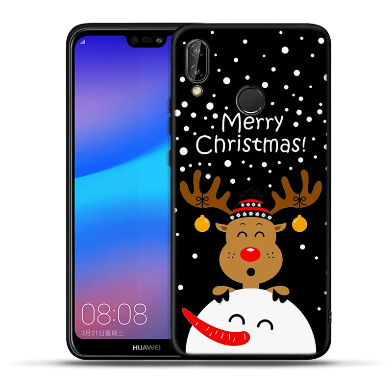 Lovely Cartoon ChristmasSilicone Phone Case For Huawei Mate10 20 Lite Pro P8 P9 P10 P20 P30 P Smart 2019 | Мобильные телефоны и
