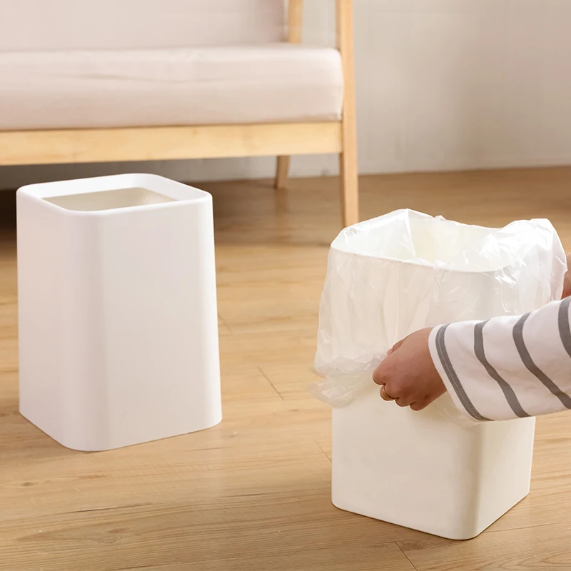 Гуаньяо белая мусорная корзина современный стиль квадратная бумажная пластик