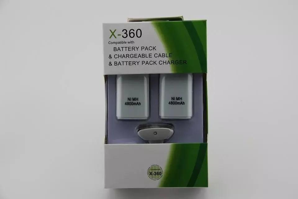 3 в 1 2x4800mah батареи+ usb кабель зарядного устройства для Xbox 360 беспроводной/проводной контроллер Bateria аккумуляторная батарея