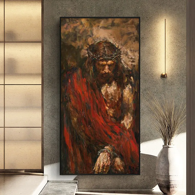 

Home Decoration Hd Printed Pictures Wall Artwork Watercolor 1 Pieces Jesus Christ Modular Poster Canvas Living Room Decoration