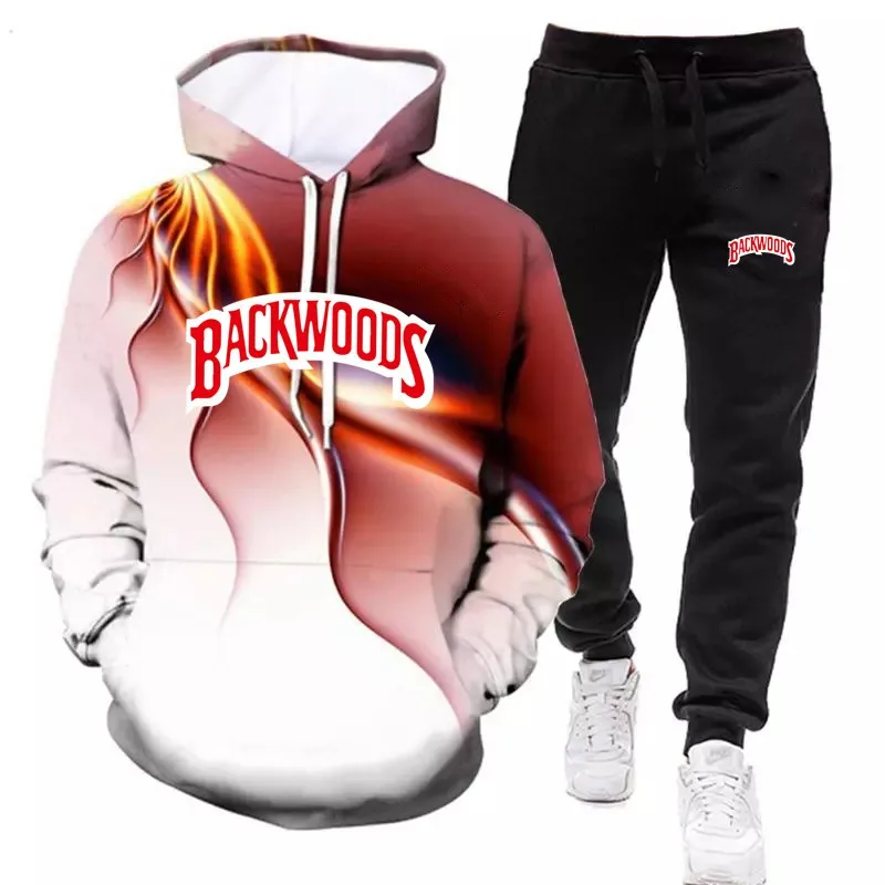 

New Fashion Men's Spring And Autumn Harajuku Sportswear 2 Sports Suit Jacket + Pants Sportswear Men's Jogging Running Sportswear