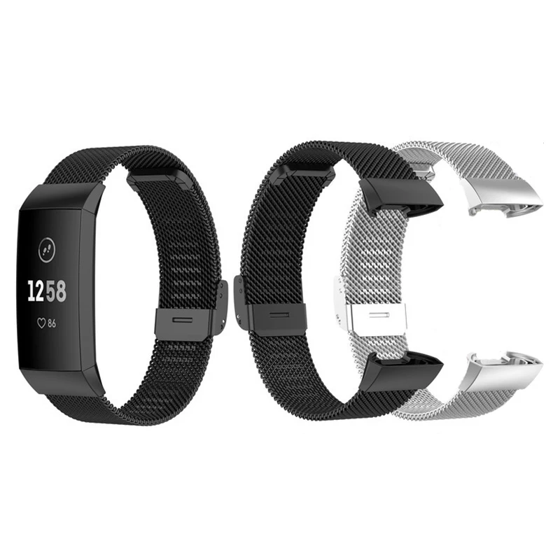 Металлический ремешок KTAB для Fitbit Charge 4 3 Миланская петля часов аксессуары замены