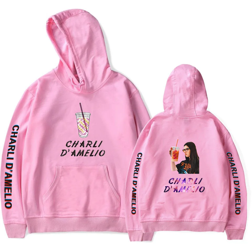 

Charli D'Amelio Hoodies men/womens streetwear Sweatshirts Autumn Winter Hooded Boy/girls Iced Coffee printed h Women-Clothing
